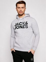 Jack & Jones Bluza Corp Logo 12152840 Szary Regular Fit. Szare bluzy męskie Jack & Jones, m, bez wzorów, z bawełny, bez ramiączek, bez kaptura. Za 189.99 zł.