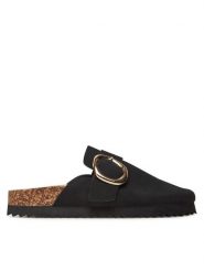 DeeZee Klapki T0613-61 Czarny. Czarne klapki damskie DeeZee, bez wzorów, z materiału, bez obcasa, bez zapięcia. Za 119.99 zł.