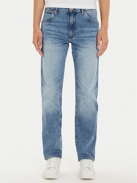 Wrangler Jeansy Sunset 112356409 Niebieski Straight Fit. Niebieskie jeansy damskie Wrangler, bez wzorów, z bawełny. Za 259.99 zł.