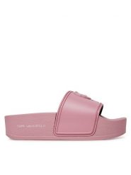 KARL LAGERFELD Klapki Kondo Maxi KL80819M Różowy. Czerwone klapki damskie KARL LAGERFELD, bez wzorów, z tworzywa sztucznego, bez obcasa, bez zapięcia. Za 279.99 zł.