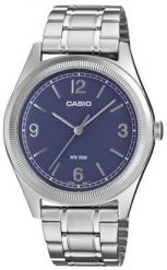 Zegarek Casio Zegarek Męski Casio Timeless MTP-B210D-2A2VDF Classic Blue Dial. Niebieskie zegarki męskie Casio, bez wzorów. Za 330.99 zł.