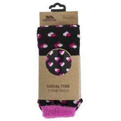 Trespass Inverso - Skarpetki z podszewką w stylu Casual czarne serca. Białe skarpetki damskie Trespass, bez wzorów. Za 193.99 zł.