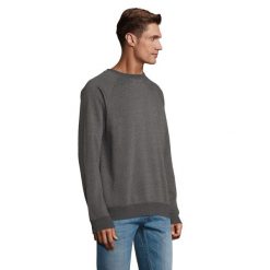 Bluza Unisex Space Melange Dla Dorosłych. Szare bluzy damskie SOL'S, l, bez wzorów, z bawełny, bez ramiączek, z kapturem. Za 117.99 zł.