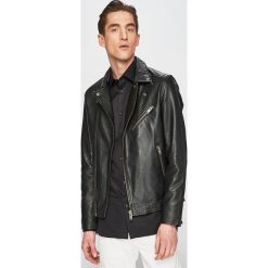 Selected - Kurtka skórzana. Czarne kurtki męskie Selected, l, bez wzorów, z bawełny, bez kaptura. W wyprzedaży za 639.90 zł.