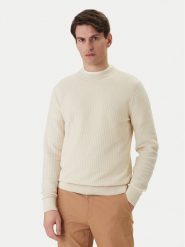 BOSS Sweter H-Imberto 50545283 Beżowy Regular Fit. Brązowe swetry męskie Boss, m, bez wzorów, z bawełny, bez kołnierzyka, bez ramiączek. Za 669.99 zł.