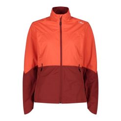 Damska kurtka wodoodporna CMP. Czerwone kurtki sportowe damskie CMP, bez wzorów, bez ramiączek, bez kaptura, trekkingowe. Za 441.35 zł.