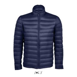 Kurtka puchowa Sol's Wilson. Niebieskie kurtki męskie SOL'S, s, bez wzorów, z poliamidu, bez kaptura. Za 424.00 zł.