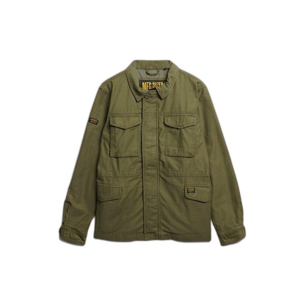 Kurtka puchowa Superdry Collared M65. Zielone kurtki męskie Superdry, l, bez wzorów, z materiału, biznesowe, bez kaptura. Za 565.50 zł.