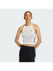 Adidas Top Knitted Crochet KC6485 Biały Slim Fit. Białe topy damskie Adidas, s, bez wzorów, z syntetyku, bez kołnierzyka, bez ramiączek. Za 178.99 zł.