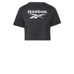 T-shirt treningowy damski Reebok H62527. Czarne t-shirty damskie Reebok, bez wzorów, sportowe, bez kołnierzyka, bez ramiączek. Za 69.00 zł.