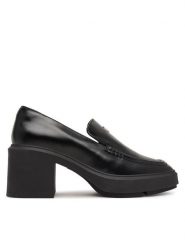 Calvin Klein Półbuty Block Heel Loafer Lth Hdw HW0HW03176 Czarny. Czarne półbuty damskie Calvin Klein, bez wzorów, ze skóry, bez obcasa, na obcasie, bez zapięcia. Za 699.99 zł.
