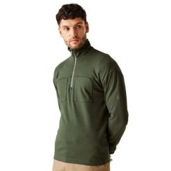 Bluza turystyczna męska Regatta Ferdo. Zielone bluzy męskie Regatta, m, bez wzorów, z bawełny, sportowe, bez ramiączek, bez kaptura. Za 131.04 zł.