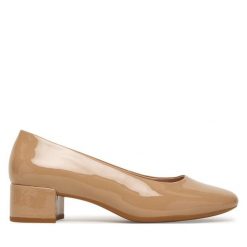 Czółenka ECCO. Brązowe czółenka damskie ecco, bez wzorów, bez obcasa, bez zapięcia. Za 599.99 zł.