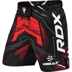Spodenki treningowe męskie RDX IMMAF Approved MMA Fight & Training. Czerwone szorty męskie RDX SPORTS, bez wzorów. Za 189.99 zł.