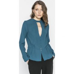 Pepe Jeans - Bluzka Cori. Niebieskie bluzki damskie Pepe Jeans, l, bez wzorów, z jeansu, casualowe, bez kołnierzyka, bez ramiączek. W wyprzedaży za 79.90 zł.