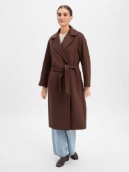 Weekend Max Mara płaszcz wełniany Kobiety wełna ze strzyży brązowy, 42. Brązowe płaszcze damskie Weekend Max Mara, bez wzorów, z wełny, biznesowe, bez kołnierzyka, bez kaptura. Za 3,599.95 zł.