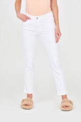7 FOR ALL MANKIND Białe jeansy damskie Roxanne Ankle. Białe jeansy damskie 7 for all mankind, bez wzorów, z bawełny, vintage. W wyprzedaży za 469.99 zł.