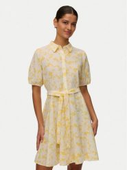 Vero Moda Sukienka codzienna Dicthe 10303728 Żółty jasny Regular Fit. Żółte sukienki damskie Vero Moda, na co dzień, xs, bez wzorów, z bawełny, bez kołnierzyka, bez ramiączek, proste. Za 229.99 zł.