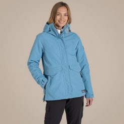 Damska kurtka turystyczna Craghoppers CO2Renu Sally. Niebieskie kurtki sportowe damskie Craghoppers, bez wzorów, bez ramiączek, bez kaptura, trekkingowe. Za 429.35 zł.