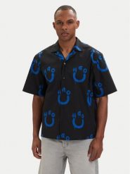 HUGO Koszula Eligino 50561691 Czarny Relaxed Fit. Czarne koszule męskie Hugo, m, bez wzorów, z bawełny, bez kołnierzyka, bez ramiączek. Za 399.99 zł.