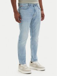 HUGO Jeansy 50556047 Niebieski jasny Extra Slim Fit. Niebieskie jeansy męskie Hugo, z bawełny. Za 599.99 zł.