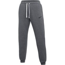 Damskie spodnie dresowe Nike Park 26 ciemnoszare. Szare spodnie dresowe damskie Nike, bez wzorów, z bawełny, sportowe, na fitness i siłownię. Za 154.99 zł.