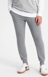 Ombre Spodnie dresowe męskie z tkaniny ottoman - szare V5 OM-PASK-0129 M. Szare spodnie sportowe męskie Ombre, m, bez wzorów, z dresówki. Za 49.99 zł.