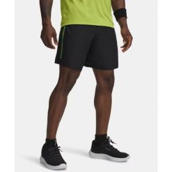 Spodenki Męskie Under Armour Treningowe Szybkoschnące Tech Wordmark. Czarne szorty męskie Under Armour, bez wzorów. Za 139.99 zł.