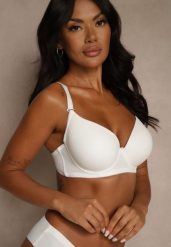 Jasnobeżowy Biustonosz o Gładkim Wykończeniu z Kokardką Phiphise. Brązowe biustonosze Renee, bez wzorów. Za 24.99 zł.