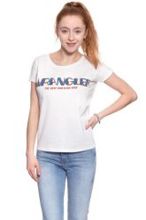 WRANGLER T SHIRT DAMSKI T-SHIRTS SS GRAPHIC OFFWH W7Z02EV02 112132143. Białe t-shirty damskie Wrangler, l, bez wzorów, bez kołnierzyka, bez ramiączek. W wyprzedaży za 49.99 zł.