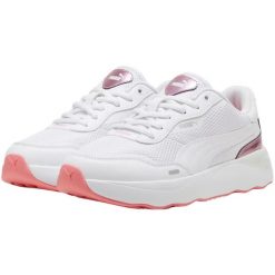 Kobiety/Panie Runtamed GirlPower Skórzane Buty Sportowe Na Platformie. Białe obuwie sportowe damskie Puma, bez wzorów, bez zapięcia, trekkingowe. Za 434.99 zł.