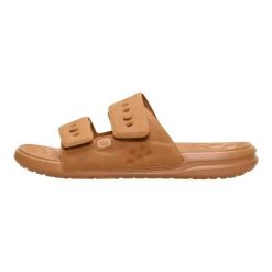 HeyDude Męskie Klapki Wave 2 Strap Slide Classic. Brązowe klapki męskie Hey dude, bez wzorów, z materiału, bez zapięcia. Za 199.00 zł.