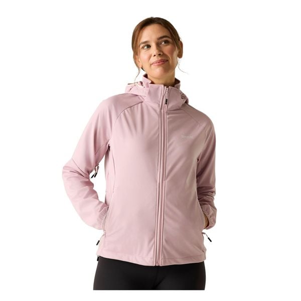 Kurtka Softshellowa Damska Bourda. Niebieskie kurtki sportowe damskie Regatta, xl, bez wzorów, z materiału, bez ramiączek, z kapturem, trekkingowe. Za 292.99 zł.