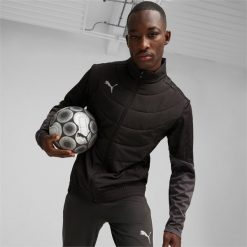 Kurtka Puma Individual Winterized Jacket, Mężczyźni. Czarne kurtki męskie Puma, m, bez wzorów, z poliesteru, sportowe, bez kaptura. Za 490.00 zł.