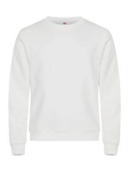 Clique Basic Roundneck bluza unisex z okrągłym dekoltem – white. Białe bluzy damskie CLIQUE, xl, bez wzorów, z bawełny, bez ramiączek, bez kaptura. Za 157.03 zł.