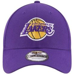 Czapka Z Daszkiem Dla Dorosłych Unisex New Era. Fioletowe czapki damskie LOS ANGELES LAKERS, bez wzorów. Za 167.99 zł.