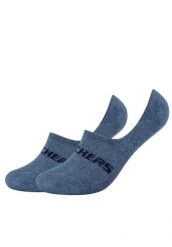 Skarpetki sportowe dla dorosłych 2PPK Mesh Ventilation Footies Socks. Niebieskie skarpetki damskie Skechers, bez wzorów, z bawełny. Za 29.99 zł.