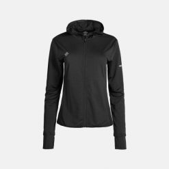 Damska lekka, elastyczna i oddychająca kurtka do biegania i trekkingu COLFAX W. Czarne kurtki sportowe damskie IZAS, bez wzorów, z nylonu, bez ramiączek, bez kaptura, do biegania. Za 252.13 zł.
