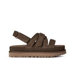 Sandały Ugg Australian W Goldenstar Gleam Damskie. Brązowe sandały damskie UGG, bez wzorów, z materiału, bez obcasa, bez zapięcia. Za 712.60 zł.
