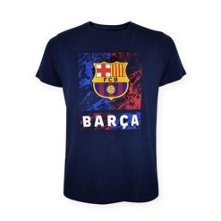 Koszulka FC Barcelona - licencjonowana. Niebieskie bluzki damskie FC BARCELONA, bez wzorów, sportowe, bez kołnierzyka, bez ramiączek. Za 99.00 zł.