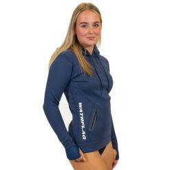 Damski bluza sporty wodne Watrflag Ipanema Niebieski. Niebieskie bluzy damskie WATRFLAG, bez wzorów, z neoprenu, sportowe, bez ramiączek, z kapturem. Za 299.00 zł.