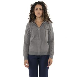 Bluza miękka z kaptur na co dzień na siłownię. Szare bluzy damskie LEONE 1947 APPAREL, bez wzorów, z bawełny, bez ramiączek, bez kaptura. W wyprzedaży za 164.19 zł.