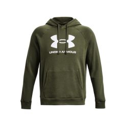 Bluza z kapturem Under Armour Rival Fleece Logo. Białe bluzy sportowe męskie Under Armour, m, bez wzorów, z kapturem, na fitness i siłownię. Za 294.50 zł.