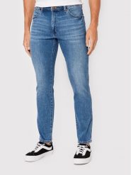 Wrangler Jeansy Larston W18SJX21Y 112322663 Niebieski Slim Tapered Fit. Niebieskie jeansy męskie Wrangler, z jeansu. Za 360.00 zł.