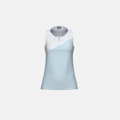 SPIRIT Damski Top Tenisowy. Niebieskie topy damskie Head, bez wzorów, sportowe, z asymetrycznym kołnierzem, bez ramiączek. Za 230.00 zł.