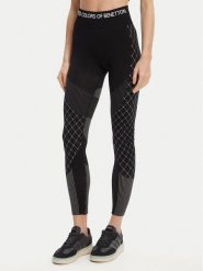 United Colors Of Benetton Legginsy 3SW63F04I Czarny Slim Fit. Czarne legginsy damskie United Colors Of Benetton, s, bez wzorów, z syntetyku, na fitness i siłownię. Za 129.99 zł.