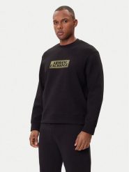 Armani Exchange Bluza XM001892 AF10818 MC237 Czarny Regular Fit. Czarne bluzy męskie Armani Exchange, m, bez wzorów, z bawełny, bez ramiączek, bez kaptura. Za 359.99 zł.