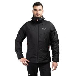 Kurtka trekkingowa męska Puez Catinaccio 2 Twr Hd. Czarne kurtki męskie Salewa, m, bez wzorów, sportowe, bez kaptura. W wyprzedaży za 865.65 zł.