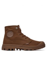 Palladium Trapery 73089-291-M Brązowy. Brązowe buty zimowe męskie Palladium, bez wzorów, z materiału, bez obcasa, bez zapięcia. Za 349.99 zł.