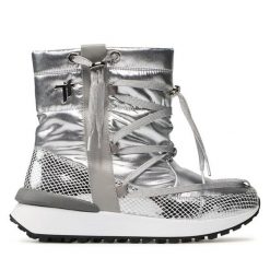 Botki Togoshi. Szare botki damskie Togoshi, bez wzorów, bez obcasa, na płaskiej podeszwie, bez zapięcia. Za 529.99 zł.